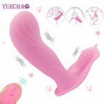 YUECHAO Vibrator Butterfly Wearable Dildo Sex toys for Women Masturbator Panties G Spot Clitoris Stimulator Remote Control new