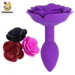 Silicone Anal Plug Rose Flower Butt Plug Sex Toys For Women Prostate Massage Anal Trainer For Couples Anus Toys For Man Couple
