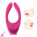 Three Motors Vibrator Triple Shock G-spot Clitoral Stimulator Female Masturbator Man Massager Adult Sex Toys for Woman and Man