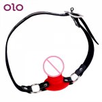 OLO SM Bondage Fetish 3 Colors Penis Gag Sex Toys for Couples With Locking Buckles Dildo Mouth Gag Slave Oral Fixation