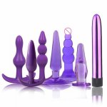 Silicone Anal Plug Vibrator Adult Masturbation Sex Toys Set Anal Massager G Spot Stimulation Vibrador Sex Product For Women Gay