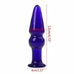 Glass Anal Dildo Butt Plug Anal Beads Erotic Sex Toy for Women Adult Products 10.5*5Cm