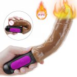 Heating Realistic Dildo Vibrator Artificial Huge Dildo Penis G Spot Vagina Anus Masturbator USB Charge Adult Sex Toys for Woman