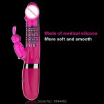 Best Rabbit Vibrators G-Spot Vibration Rotation Massager Clitoris Stimulator Vibrator Silicone Dildo Magic Wand Sex Products For