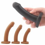 Liquid Silicone Strapon Dildo Anal Butt Plug Realistic Penis With Strong Suction Cup For Women/Men Gay Anal Sex Toy