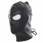 Head bondage black leather hood adult games cosplay fetish mask sex toys for couples slave bdsm restraints headgear