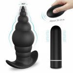 Sex Toy Silicone Anal Plug Wireless Remote Control Bullet Double Mute Design Waterproof Usb Magnetic Charging Portable Butt Plug