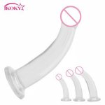 IkOKY Anal Butt Plug Suction Cup Large Dildo Erotic Soft Penis Strapon Artificial Penis Jelly Dildo Sex Toy for Woman Adult Toys