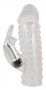 Nasadka na penisa z wibracjami - stymulator łechtaczki (+4cm) | 100% dyskrecji | bezpieczne zakupy