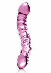 Dildo szklane waginalno-analne icicles no. 55 różowy | 100% dyskrecji | bezpieczne zakupy