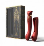 Luksusowy wibrator z nakładką zalo legend queen czerwony | 100% dyskrecji | bezpieczne zakupy