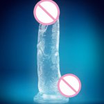 Crystal Penis Realistic Huge Dildo Sex Toys Masturbation Big Dildo Suction Cup Butt Plug Anal Pussy Vaginal Plug Women Sex Toys
