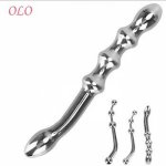 OLO Anal Plug Dual Head Aluminum Alloy Vagina Sex Toy ButtStimulator Prostate Massager G Spot Wand Sex Toys for Male Female