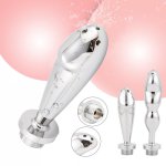 Metal Removable Anal Butt Plug Anal Vaginal Irrigator Anal Dilation Cleaning Anal Stimulation Adults Sex Toys for Woman Man Gay