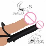 Double Penetration Prostate Massager Vibrating Ring Sex Toys For Woman Anal Butt Plug Female Masturbator Couple Magic Wand