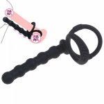 Anal Vibrator Double Penetration Strapon Dildo Vibrator Anal Beads Butt Plug G Spot Vibrator Intimate Adult Sex Toys New