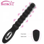 Ikoky, IKOKY Unisex Sex Toys For Women Men 10 Speed Dual Motor Vibrators Sex Tools For Couples Anal Plug Butt Plug Silicone Anal Dildo