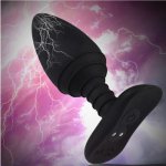 Wireless Remote Vibrating Butt Plugs Bondage Eletric Shock Anal Plug Stimulator Vibrator Sex Toys for Woman Men Male Prostate