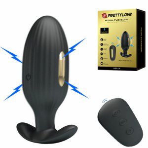 Electric Shock Anal Plug male prostate massager Vibrator Wireless Remote Control vibrating butt plug anal dilator SexToy For Men