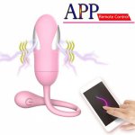 APP Off-site Remote Control G-Spot Stimulator Jumping Eggs Vibrator Electro Shock Vaginal Balls Sex Toys For Women Masturbators