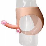 Soft Silicone Wear Real Penis Pants Female Masturbation Device Realistic Dick Dildo With Scrotal Lesbian Sex Toys For Woman Man