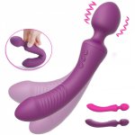 Powerful Magic Wand AV motor Vibrators for Women Dual motor Wand Massager Clitoris Stimulate Female Sex Toy Soft Dildo Vibrator