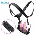 Ikoky, IKOKY Underwear Pants Adult Products Leather Chastity Device Sex Toys For Men Women Butt Plug And Dildo Harness Belt Sex Shop