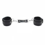 Metal Chain Buckle Handcuffs and Ankle Cuffs Restraint Set Sexy Adjustable Bondage Genuine Leather Wrist Sex Toys For Couples