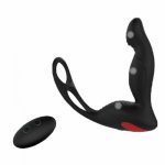 Male Prostate Anal Massager 9 Frequency Vibration Anal Plug Wireless Remote Control Prostate Massager