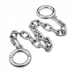 Steel Stainless Metal Handcuffs Ankle Cuffs Slave BDSM Bondage Set Adult Games Wrist Cuff Sex Toy For Men Woman Couples