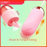 Remote Control Tongue Lick Double Jump Egg Vibrators Breast Enlarge Massager Oral G Spot Clitoris Stimulator Sex Toys for Woman
