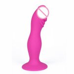 Silicone Strong Sucking Realistic Dildo Anal Plug, Prostate Massage Masturbation Butt Plug, Erotic Anal Sex Toys for Woman & Men