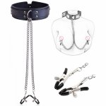 Sex Products BDSM Bondage Restraint Fetish Collar Chain Collars Collocation Nipple Clamps Adult Games Erotic Sex Toys For Women