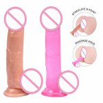 Woman Soft Dildo Butt Plug Realistic Strong Suction Cup Sexual Toy for Adult G-point Realistic Dildo For Women