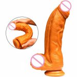 Latest Version Huge Dildo Super Soft Realistic Penis Dick Dildo Female Masturbator Double-layer Silicone Suction Cup Dildos For