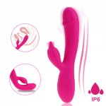 Dual G spot Vibrator Clitoris Stimulator Vibrating Penis Massager Dildo Rabbit Vibrator Rechargeable Sex Toys for Woman Products
