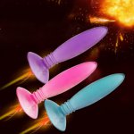 Soft Silicone Anal Butt Plug Vaginal G-spot Stimulation Backyard Bead Masturbation Anal Dildo Sex Toys For Women Random Color