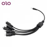 OLO Electric Shock Accessories 5 in 1 Adapter Cable Electro Stimulation for Penis Ring Anal Plug Sex Toys for Couple