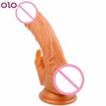 Realistic Dildo Clitoris Stimulator Skin Feeling Big Penis Sex Toys for Women Anal Butt Plug Strap-on Dildos With Suction Cup