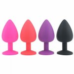 Silicone Anal Plug Removable Jewel Decoration Butt Plug Sex Toys Prostate Massager Anus Toys For Women Man Couple Gay