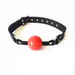 Leather harness bondage belt mouth gag silicone ball adult bdsm fetish gags sex products for woman erotic toys Product Descri