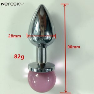 Glass Ball Butt Plug Sex Toys for Women Metal Anal Plug Beads G Spot Massage Adults Games 2017 New Zerosky