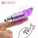 EXVOID G Spot Massager Jelly Finger Sleeve Butt Plug Tongue Vibrator Nipple Clitoris Stimulator Sex Toys for Women Lesbian