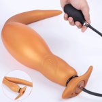 Hollow Design Dildo for Anal Inflation Butt Plug Soft Silicone Anus Plug Vagina Masturbator Toys for Adult Sex Shop for Couples