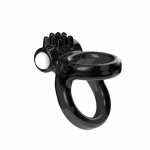 Vibrating Penis Ring Ejaculation Time Delay Vibrator Double Rings Long Lasting Male Cock Ring  Sex Toys for Men