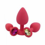 100%Silicone Butt Plug Anal Plugs Unisex Sex Stopper 3 Different Size Adult Toys for Men/Women Anal Trainer For Couples