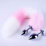 Fox, Separable Anal Plug Fox Tail Cosplay Butt Plug Anal Sex Tail Adult Products Anal Sex Toys for Woman Couples Men Sexy Shop