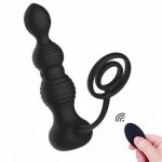 Vibrating Butt Plug Prostate Massager for Men Vibrating Wireless Remote Control Male Vibrator Products for Adults Anal Bead