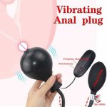 Vibration Inflatable Anal Plug Big Anal Balls Prostate Massager Anal Dilators Butt Plug Vagina Expander Sex Toys For Women Men