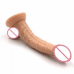 23*4CM 2Color Realistic Huge Dildos with Strong Suction Cup Female Masturbator Flexible Cock Fake Penis Textured Shaft Sex Toys